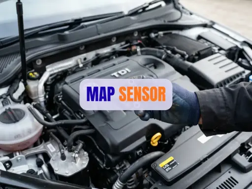 Mechanik sprawdza MAP SENSOR w silniku diesla. Objawy awarii mogą być różne.