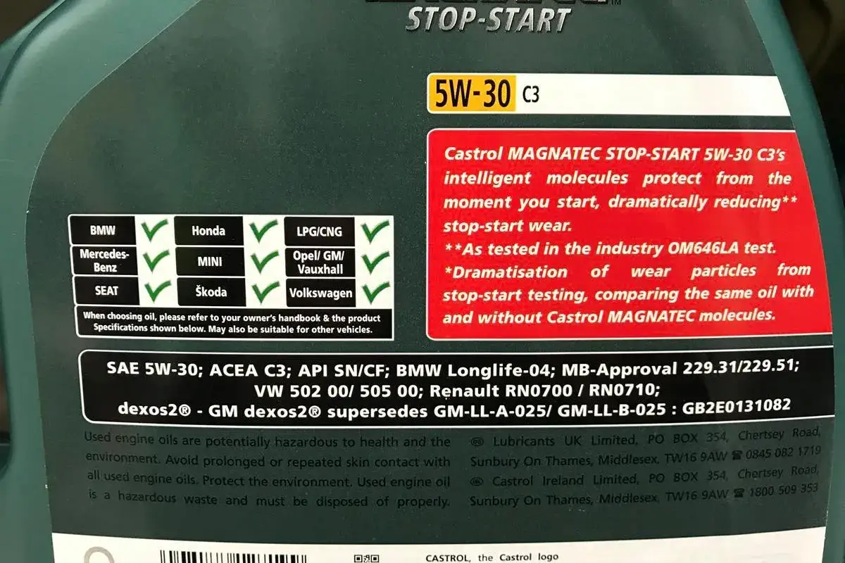 Olej silnikowy Castrol MAGNATEC 5W-30 C3. Czy olej silnikowy ma datę ważności? Ten produkt chroni przed zużyciem podczas postoju.