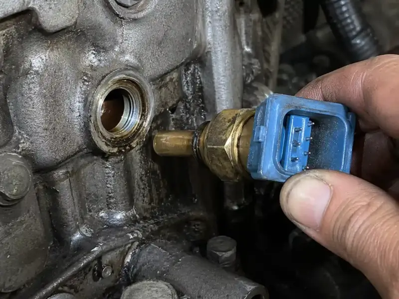 Wymiana czujnika temperatury 1.9 TDI. Objawy awarii mogą być różne, od problemów z uruchomieniem po przegrzewanie silnika.